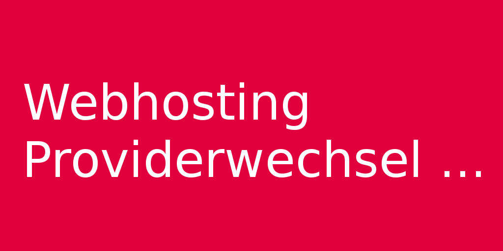 webhosting-providerwechsel
